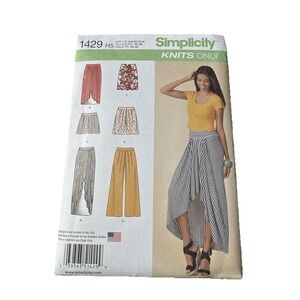 Simplicity Sewing Pattern 1429 US‎ 6-14 Misses Uncut Pull-On Asymmetrical Skirt